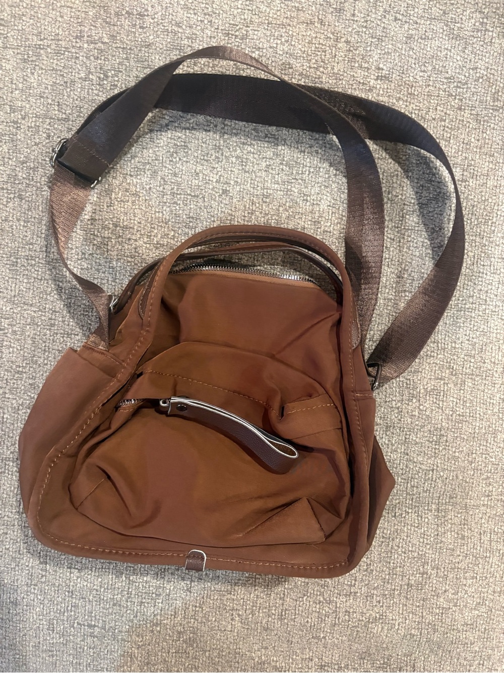 Source Unknown Brown Women's Backpack Crossbody - Casual Everyday
